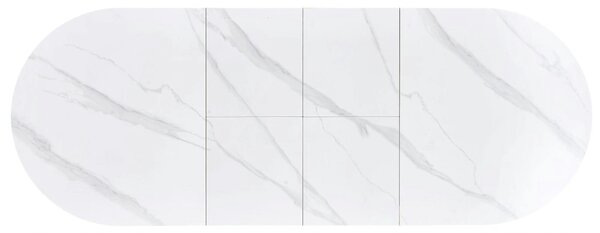 Masa extensibila SIRIUS, alb/stejar natural, 160/240x90x77 cm