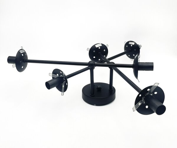 Brilagi - Lustru aplicat MALIVA 6xE14/15W/230V negru/fumuriu