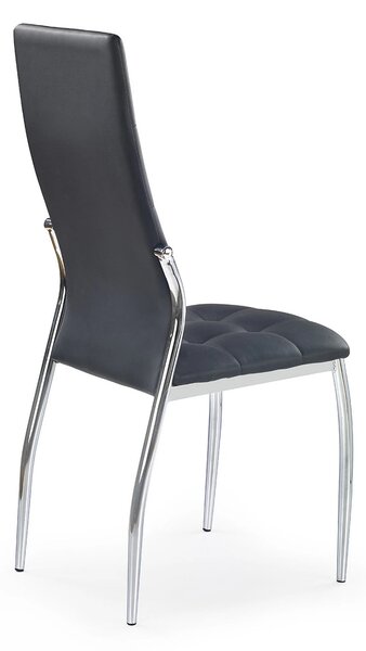 Scaun K209, negru/crom, piele ecologica/metal, 43x54x101 cm