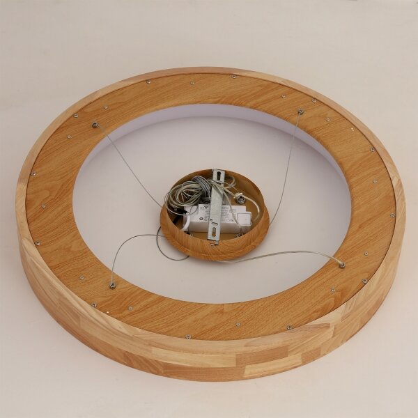 Brilagi - Lustră LED suspendată pe cablu FALCON WOOD, LED/40W/230V, 3000/4000/6000K, 60 cm, lemn