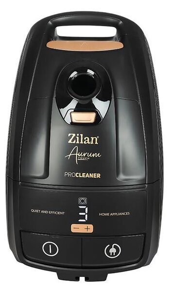 Aspirator cu sac Aurum Zilan ZLN4500, Putere 2400W, Capacitate 5L, Motor din cupru, Furtun pivotant 360 , Telecomanda, Afisaj digital