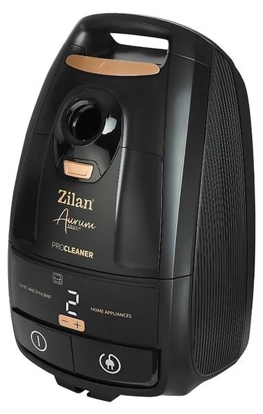 Aspirator cu sac Aurum Zilan ZLN4500, Putere 2400W, Capacitate 5L, Motor din cupru, Furtun pivotant 360 , Telecomanda, Afisaj digital