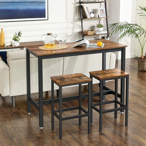 Set Masa tip Bar Vasagle, 120x60x90cm/40x30x65cm