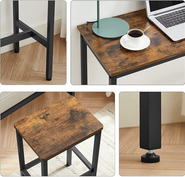 Set Masa si Scaune tip Bar Vasagle, 100x40x90cm/30x40x65cm