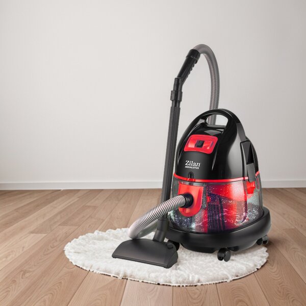 Aspirator ZILAN ZLN8945R Rosu cu filtrare prin apa si uscata,2000W