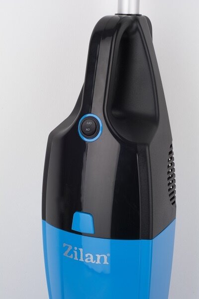 Aspirator vertical ZILAN ZLN1235, Albastru Negru Putere 800W, Fara sac, Recipient praf 2L