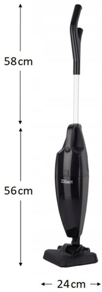 Aspirator vertical ZILAN ZLN1235N, Negru Putere 800W, Fara sac, Recipient praf 2L