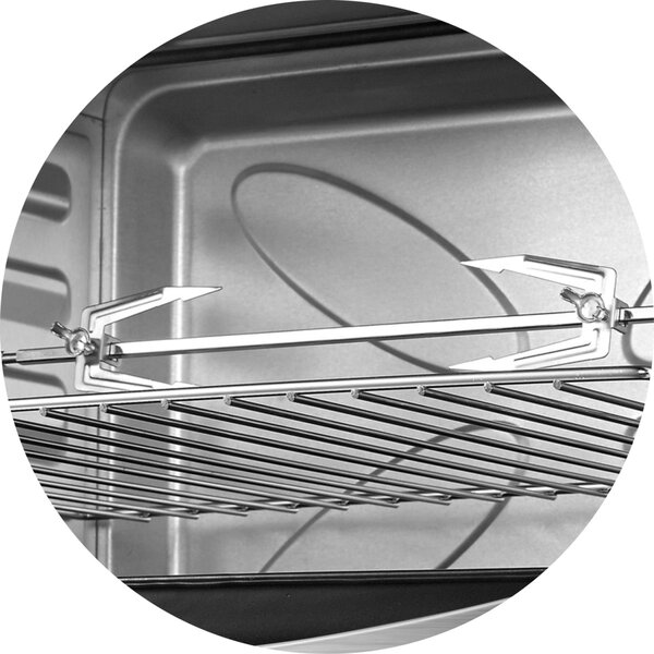 Cuptor electric Zilan ZLN1024 Rozerin, Convectie, 2000 W, 45 Litri, Temperatura Reglabila, Geam Duble, Negru