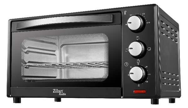 Cuptor electric Zilan ZLN0973 RODIN, 1200 W, 15 Litri, Temperatura Reglabila, Geam Duble, Negru
