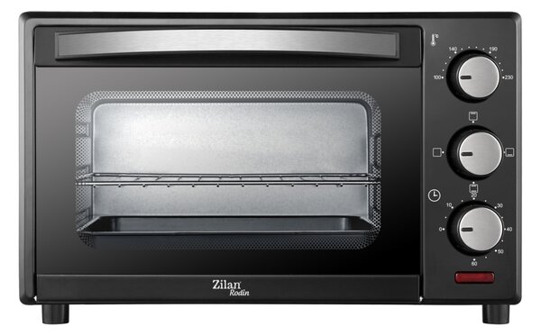 Cuptor electric Zilan ZLN0973 RODIN, 1200 W, 15 Litri, Temperatura Reglabila, Geam Duble, Negru