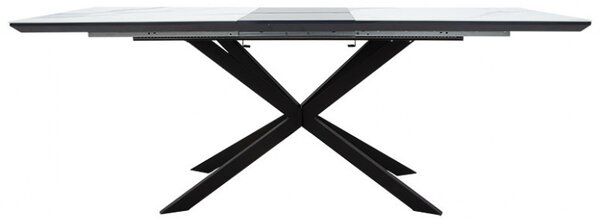 Masa Palan Extensibila Negru - Alb Gri 200x80x77 cm
