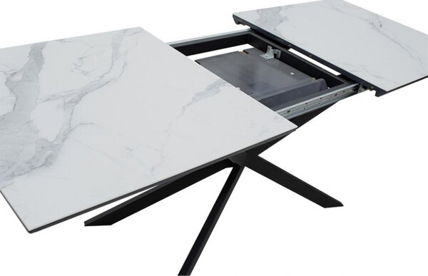Masa Palan Extensibila Negru - Alb Gri 200x80x77 cm