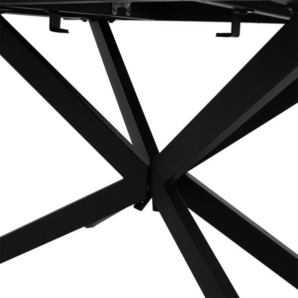Masa Palan Extensibila Negru - Alb Gri 200x80x77 cm