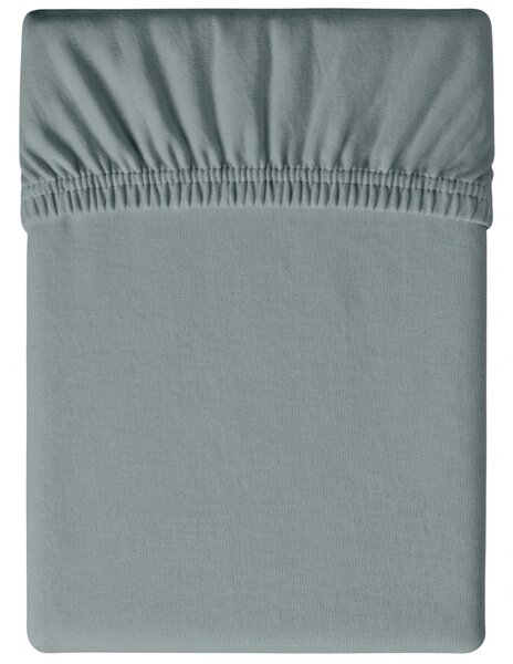 Cearsaf Jersey cu elastic 90x200 cm verde-albastru