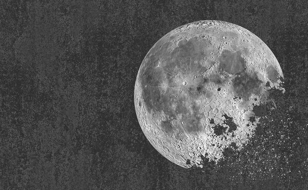 Fototapet Lună misterioasă pe un cer întunecat, Fototapet natură, Fototapet populare, u95521 - Tapeko.ro