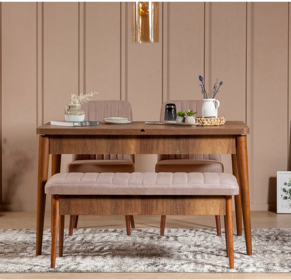 Set Masa Scaune Vina - Walnut