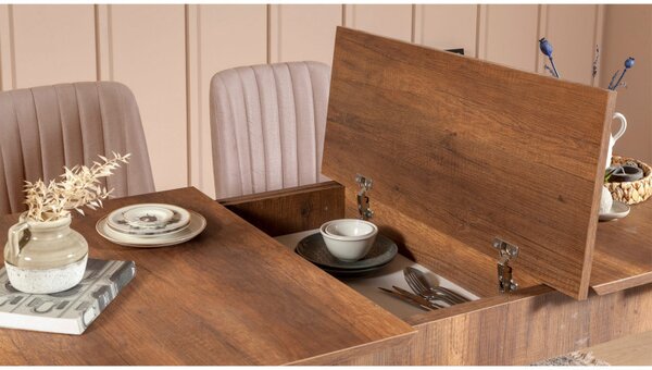 Set Masa Scaune Vina - Walnut