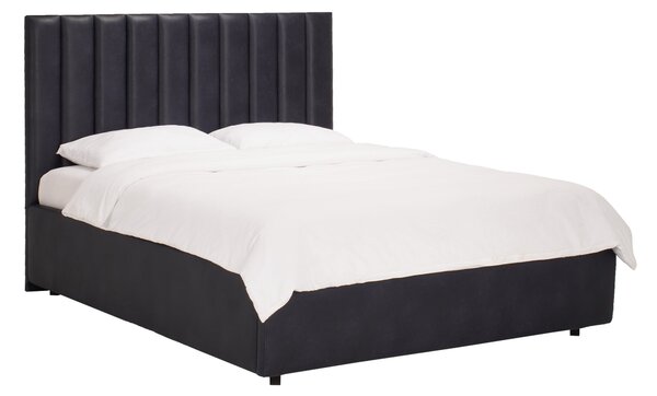 Pat matrimonial Costa din catifea Grey MG17 / 140*200