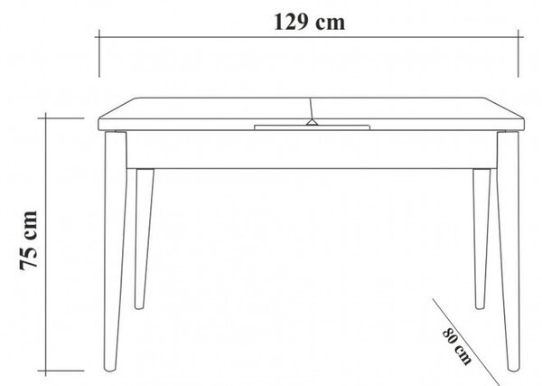 Set Masa si Scaune 4 Piese Vina 1053 Atlantic Pine-Antracit