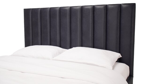 Pat matrimonial Costa din catifea Grey MG17 / 140*200