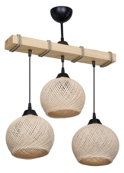 Lustra cu trei lumini PWL-1120, E27 crem-natural, 50x20x63 cm