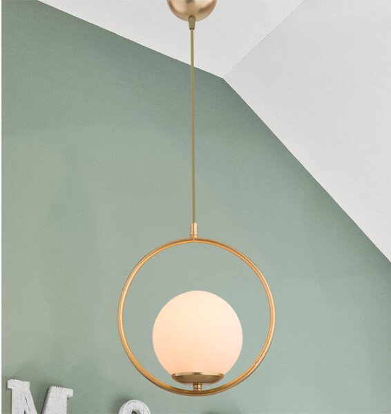 Lustra cu o singura lumina PWL-1193, E27 auriu, 26x75 cm