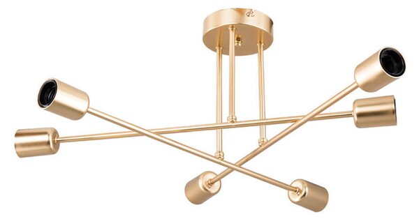 Lustra cu sase lumini PWL-1122, E27, auriu, 61x25 cm