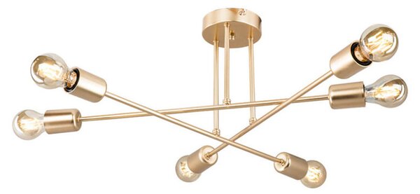 Lustra cu sase lumini PWL-1122, E27, auriu, 61x25 cm