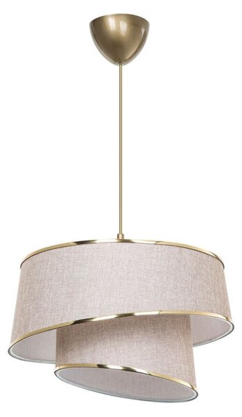 Lustra cu o singura lumina PWL-1127, E27 bej-maro-auriu, 32,5x65 cm