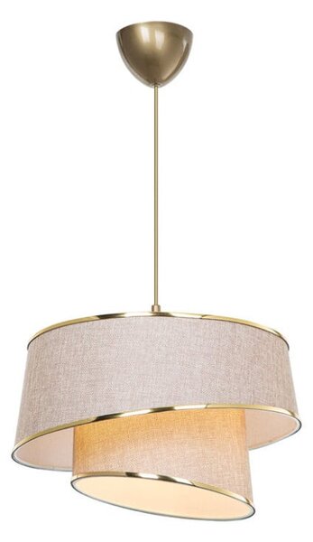 Lustra cu o singura lumina PWL-1127, E27 bej-maro-auriu, 32,5x65 cm