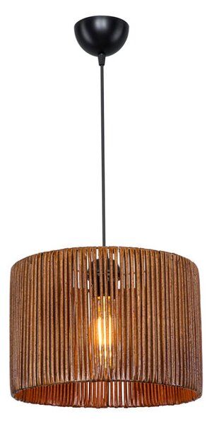 Lustra cu o singura lumina PWL-1117, E27 maro, 30x75 cm