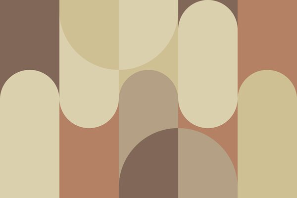 Fototapet Model de cercuri și linii, Fototapet geometric 3D, Fototapet populare, u95870 - Tapeko.ro