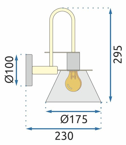 Lampa de perete APP1602-1W black
