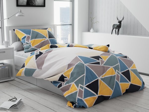 Lenjerie de pat din bumbac satinat Culoare Galben, TROY Dimensiune lenjerie de pat: 70 x 80 cm, 140 x 200 cm