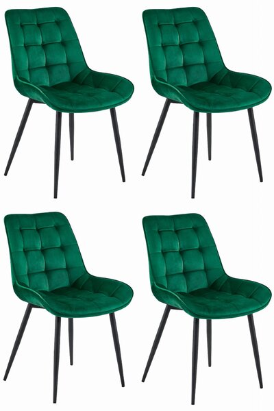 Set 4 Scaune Bucatarie/Dining Joy Verzi Catifea