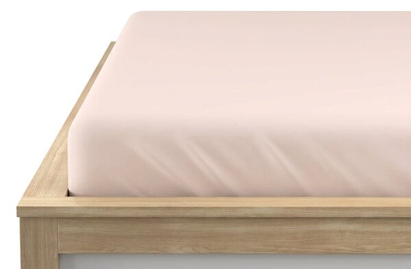 Cearsaf Jersey cu elastic 180 x 200 cm roz deschis