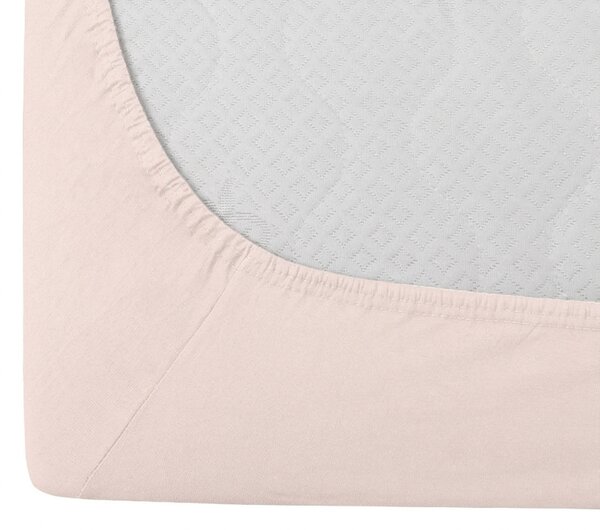Cearsaf Jersey cu elastic 180 x 200 cm roz deschis