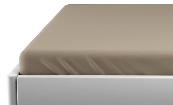 Cearceaf jersey pentru patut copii maro deschis 70 x 140 cm
