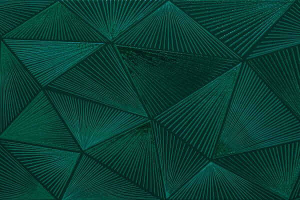 Fototapet Model triunghiular verde pe o suprafață verde, Fototapet designer, Fototapet populare, u96289 - Tapeko.ro
