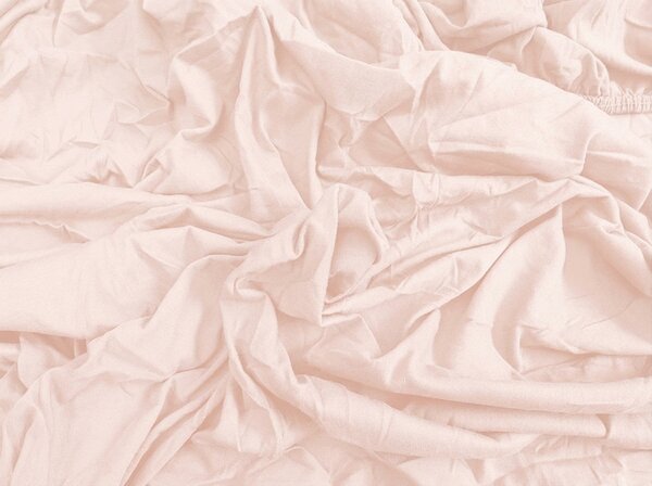 Cearsaf Jersey cu elastic 180 x 200 cm roz deschis