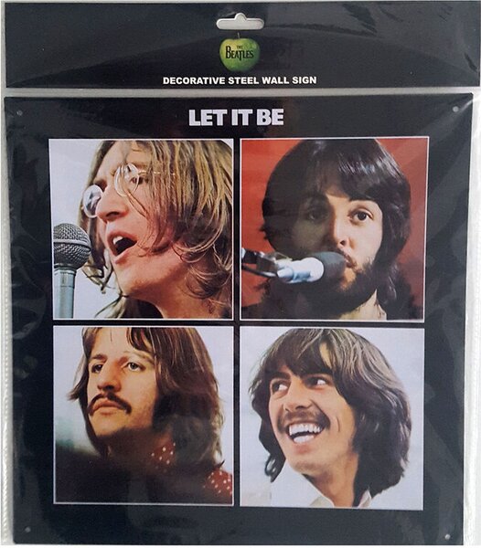 Placă metalică The Beatles - Let It Be, (30 x 30 cm)
