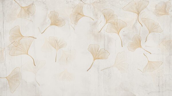 Fototapet Frunze delicate de ginkgo pe un fundal senin, Fototapet designer, Fototapet populare, u96467 - Tapeko.ro