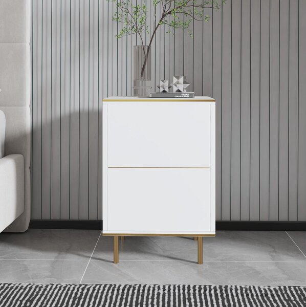 Noptieră Mamene 1 (marmură deschis + auriu). Promo -18%. 1094429