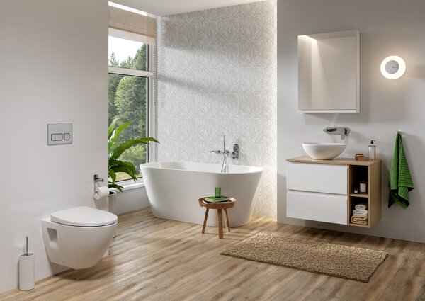 Cersanit Moduo set vas și capac agăţat fără margine alb S701-725