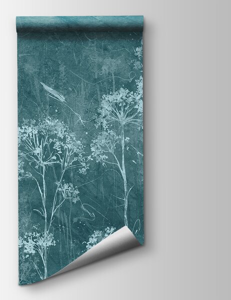 Fototapet Design artistic floral pe fundal texturat, Fototapet flori, Fototapet populare, u96551 - Tapeko.ro