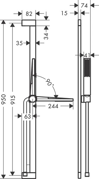 Hansgrohe Pulsify E set de duș perete crom 24381000