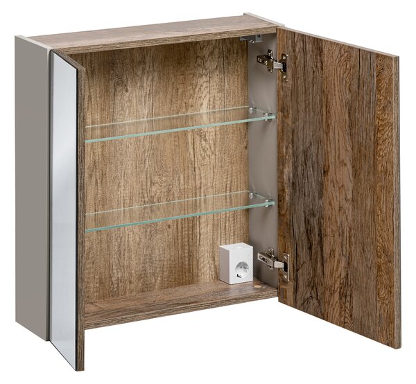 Comad Santa Fe Taupe dulap 60x17x65 cm cu oglinda gri SANTA FE TAUPE 84-60-A-2D