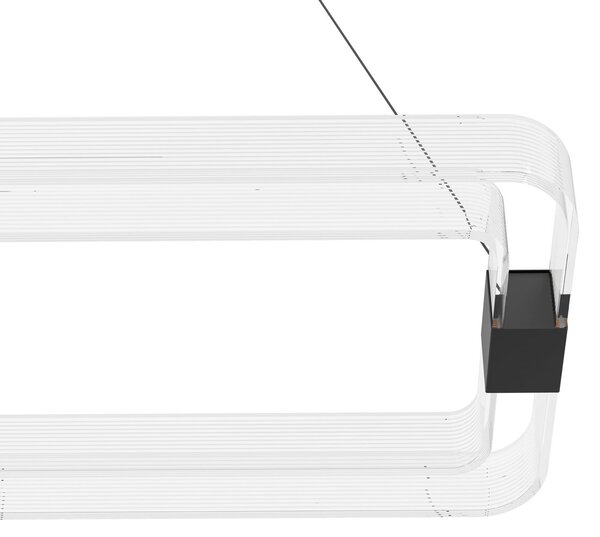 Stars of Light Lampă suspendată LED Mogetonello, negru, 100 cm, reglabil, Negru, Camera de zi / sufragerie, Metal, Modern