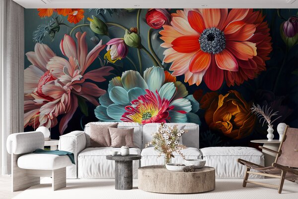 Tapet Splash floral, Fototapet 3D, Fototapet 3D Flori, u96631 : Uwalls.ro