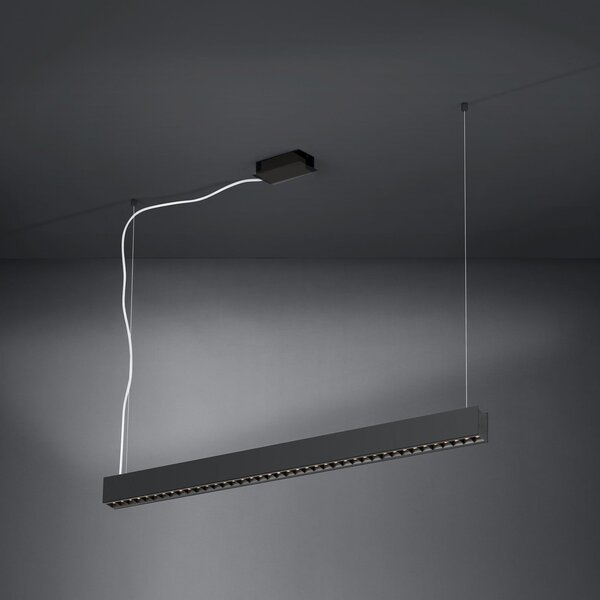 Stars of Light Lampă suspendată LED Termini, negru, 107 cm, metal, reglabil, Negru, Camera de zi / sufragerie, Metal, Modern